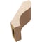 Ekena Millwork 5-inch W x 10-inch D x 10-inch H Geneva Rough Cedar Woodgrain TimberThane Knee Brace, Primed BRCUR05X10X10GNVRCPR - alternate 3